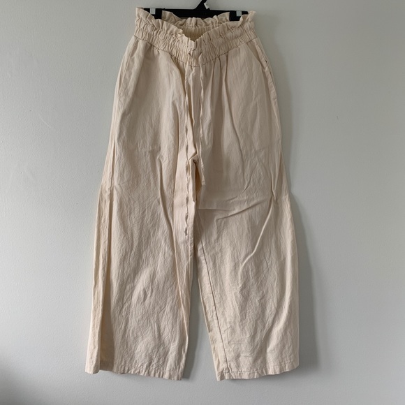 Amazon Fashion Cream Linen Pants - Picture 1 of 3
